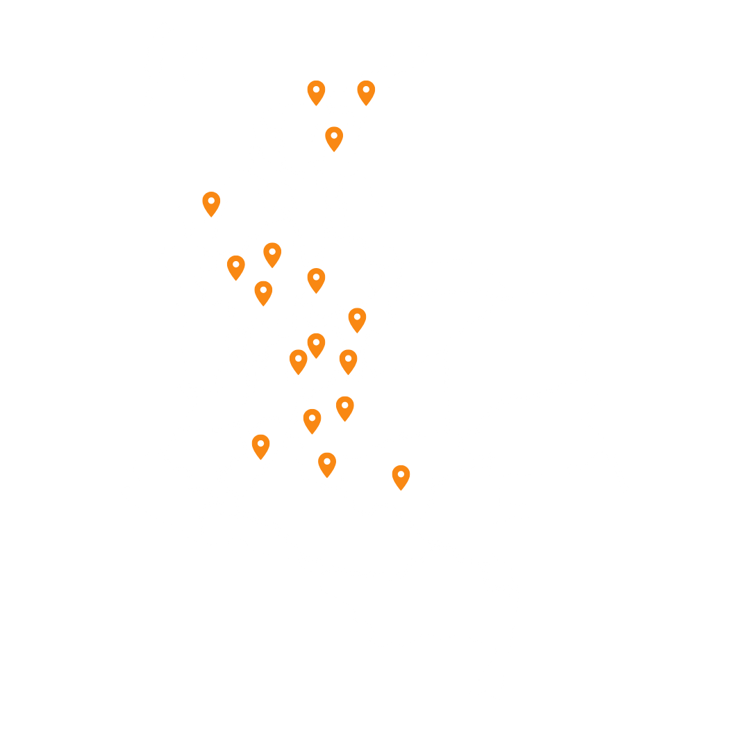 Mapa de operaciones Eventex (oscuro)